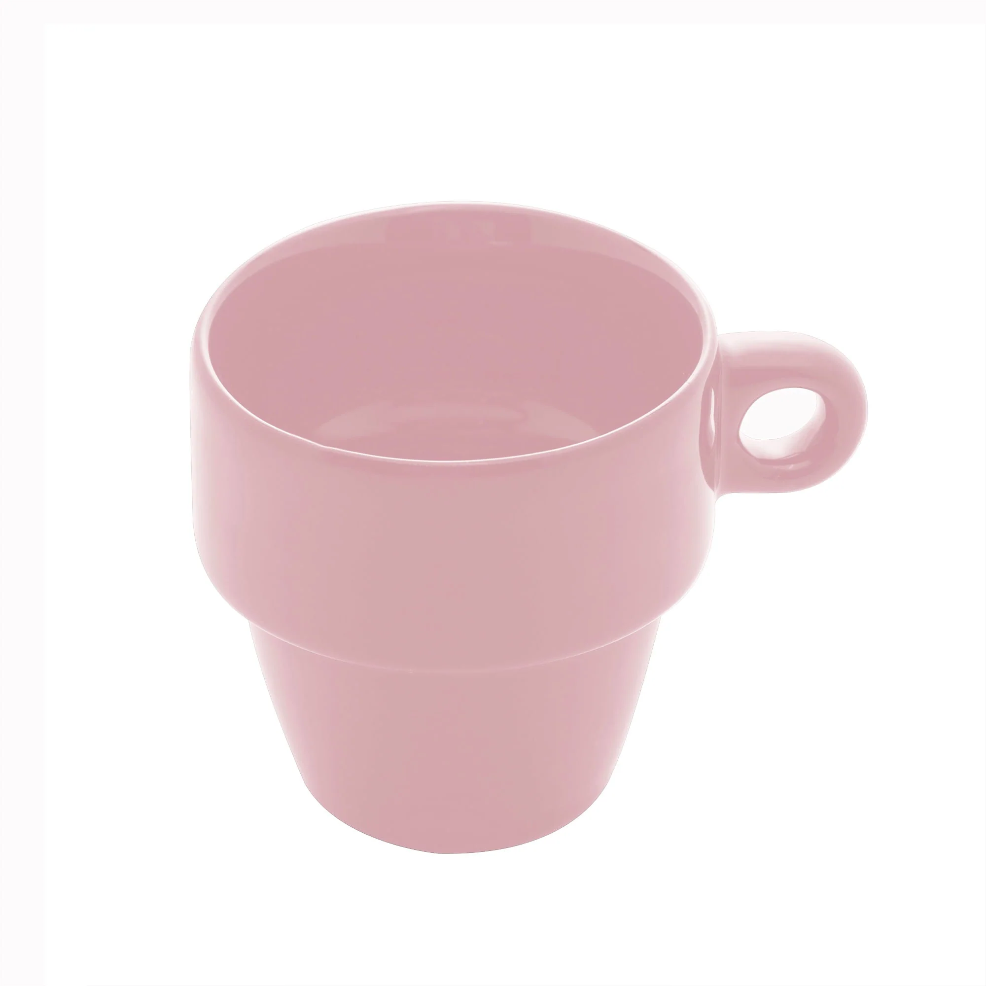 Xícara de Café Cerâmica Empilhável Rosa 90ml - Image 2