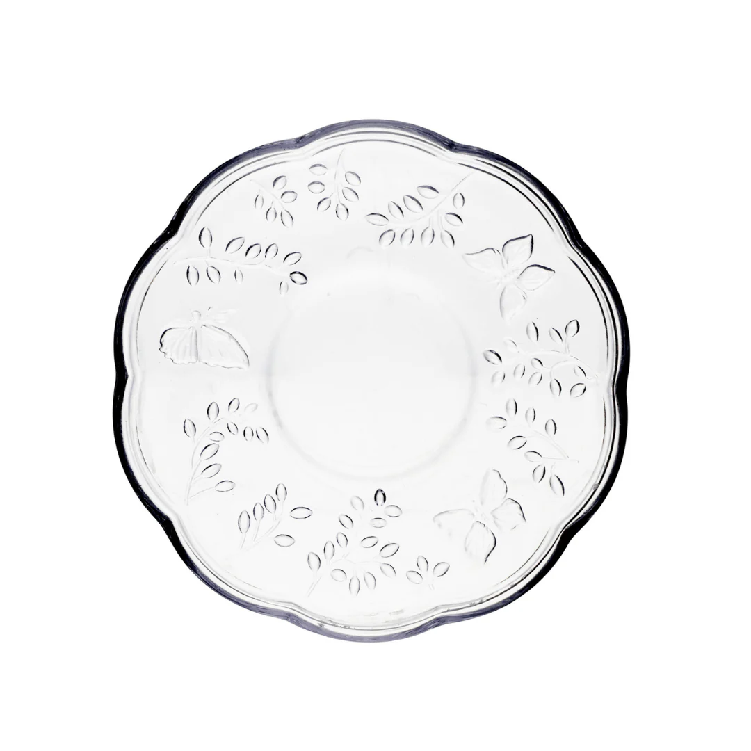 Xicara de Café com Pires de Cristal Fio de Ouro New Butterfly 80ml - Image 13