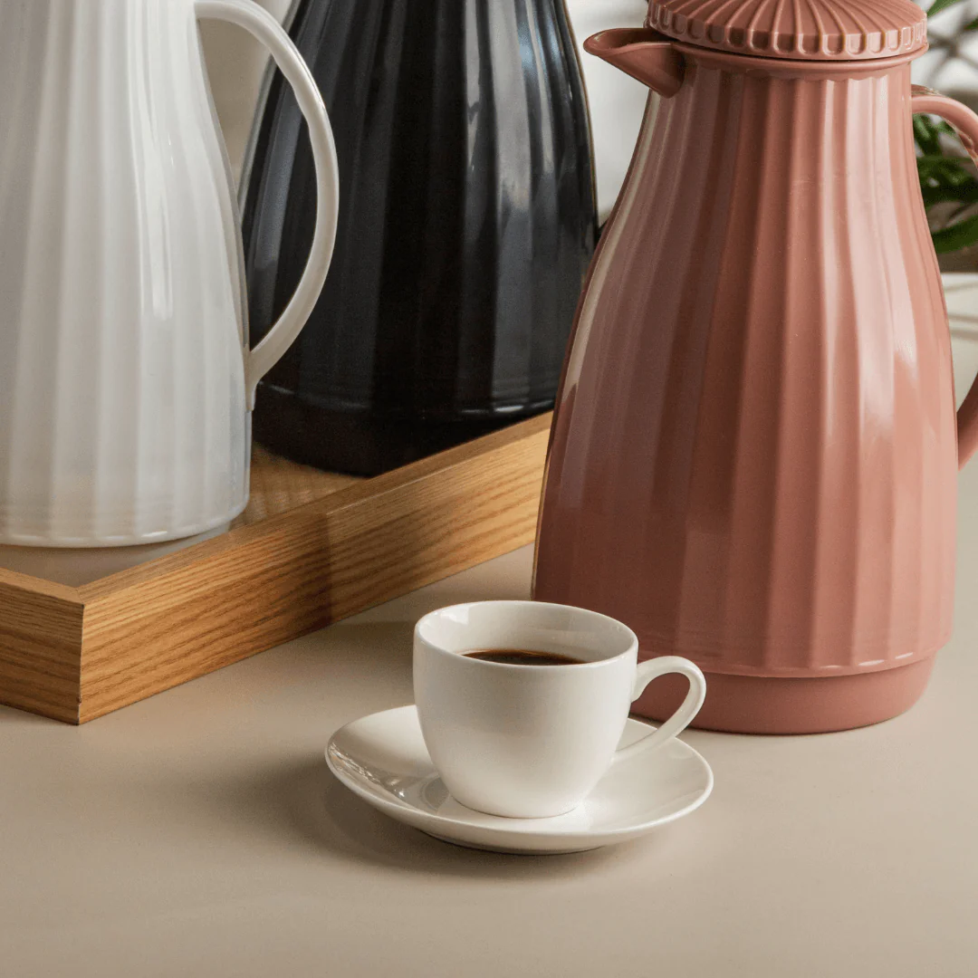 Xicara de Café com Pires de Porcelana Clear 100ml - Image 4
