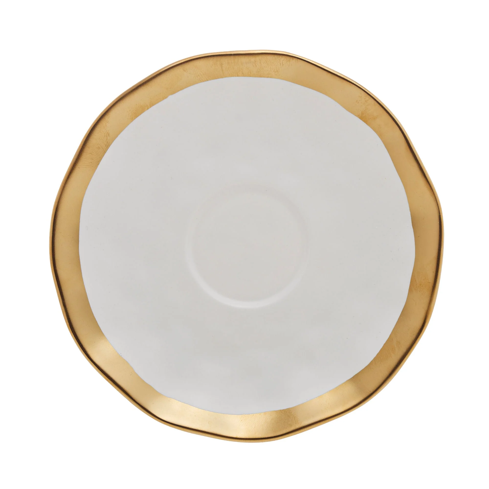 Xícara de Café com Pires em Porcelana Dubai Branco e Dourado 90ml - Image 9