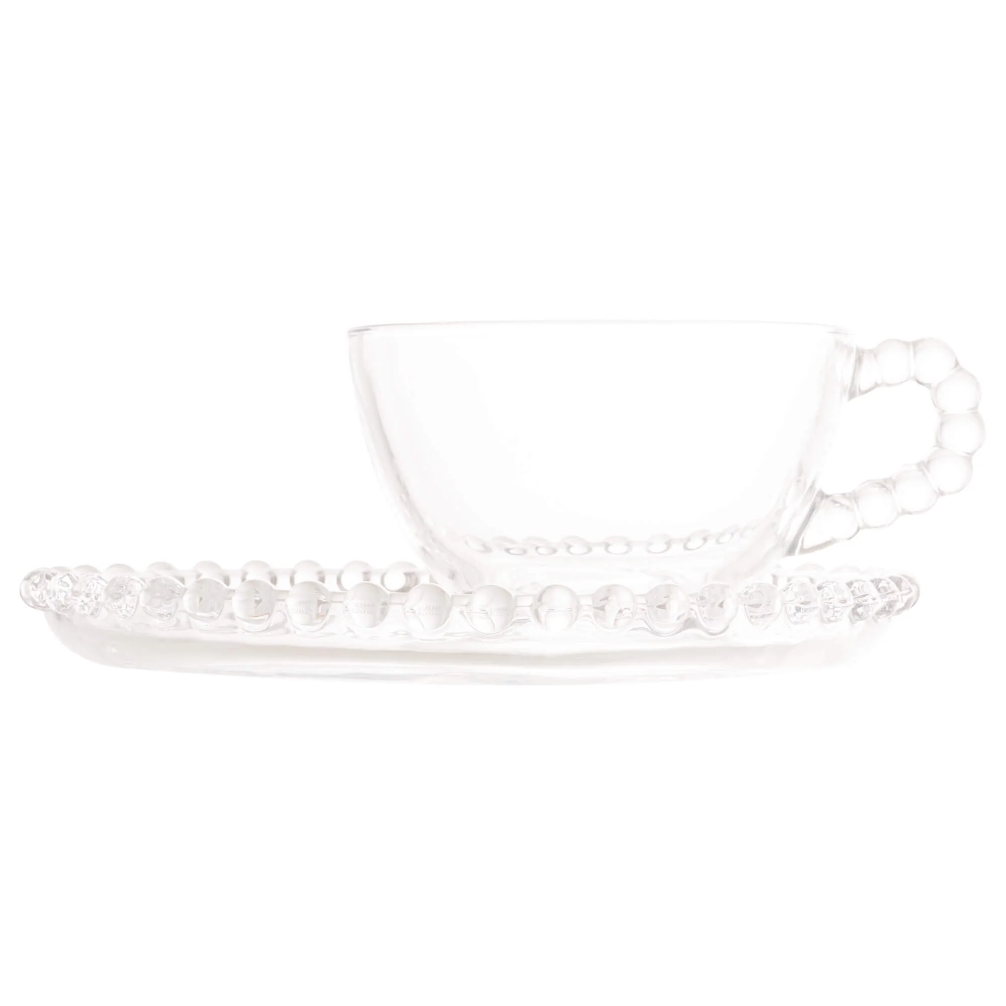 Xícara de Chá Cristal com Prato de Coração Pearl - 180 ml - Image 4
