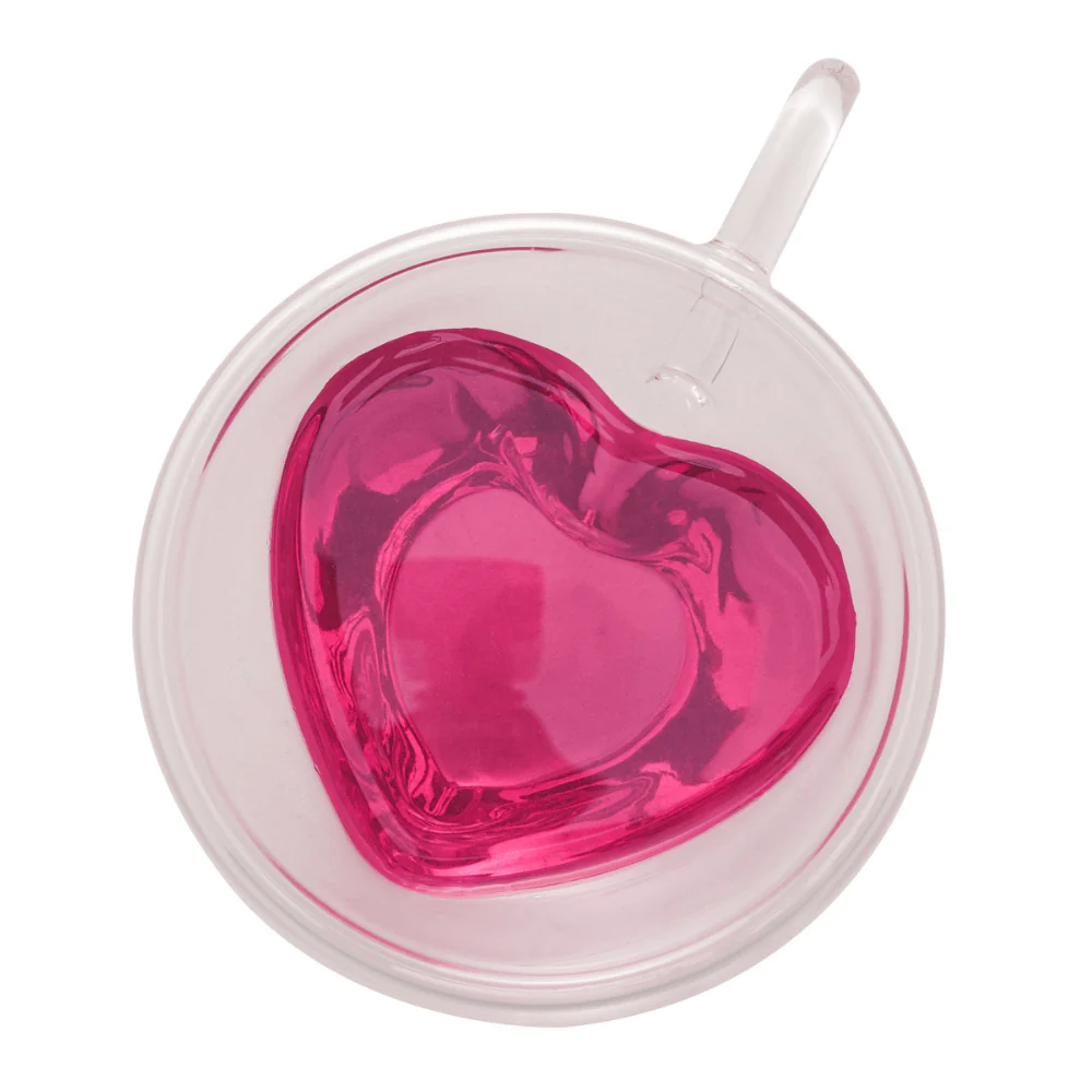Xícara de Chá Parede Dupla Coração Vidro - 230 ml - Image 6