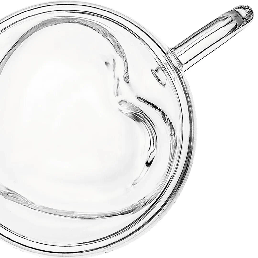 Xicara de Coração Parede Dupla em Vidro Borossilicato 150ml - Image 5