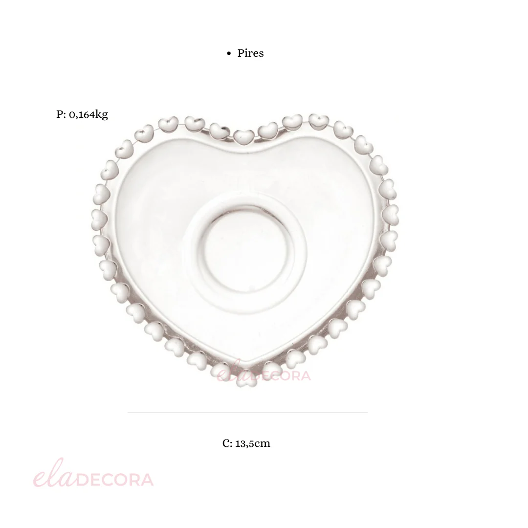 Xícara para Chá com Pires Borda Coração - 170 ml - Image 5