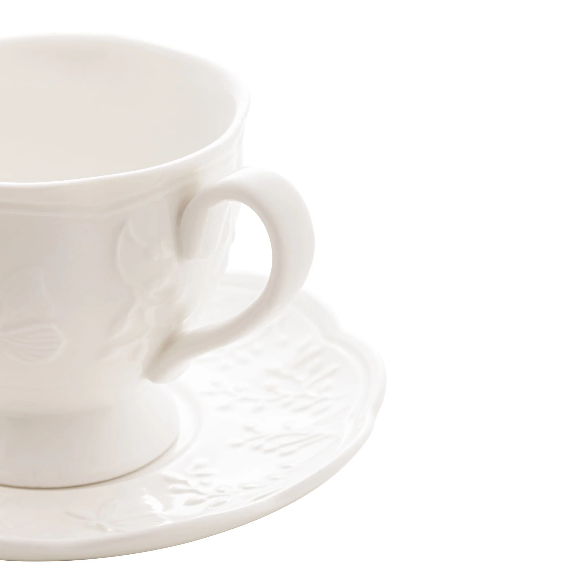 Xícara para Chá com Pires de Porcelana New Bone Butterfly Flower 200ml - Image 4